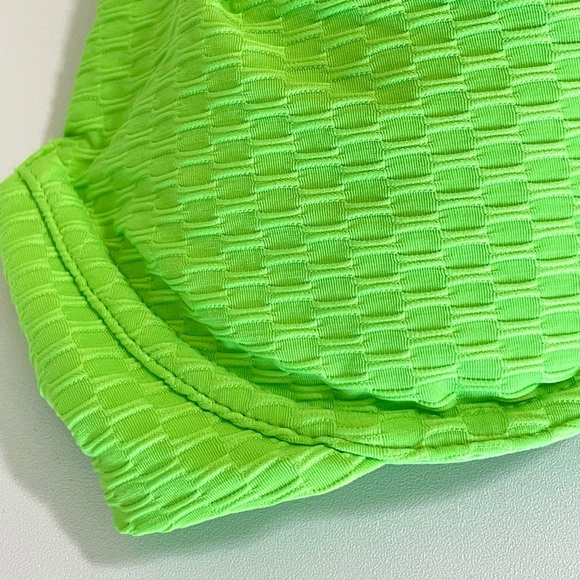 Vetchy Laguna Bikini Two Piece Swimsuit Neon Green Top Hot Pink Botton M/L - Picture 8 of 15